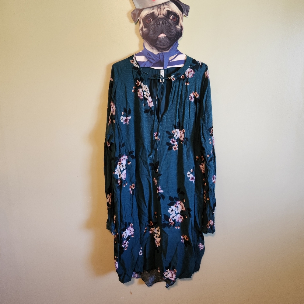 Girlfriend Collective long sleeve floral dress